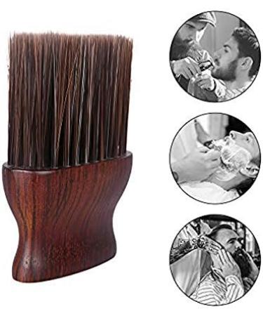Beifenl Barber Neck Duster Brush for Hair Cutting Soft Neck Cleaning Brush Professional Salon Barber Tool Red-Brown 2 - Buy Online on GoSupps.com
