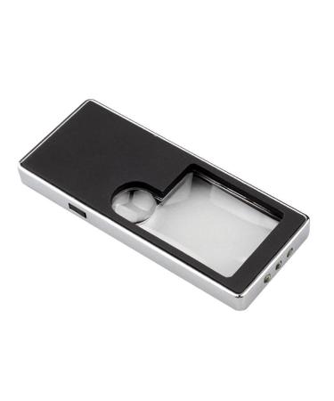 Handheld-Illuminated Magnifier 10X 3X Portable 4 Lamp Black Magnifying-Glass with Light Jewelry Watch Loupe-Reading Magnifier with Light Headband for Reading Senior wear Glasses- Stand for Eye for