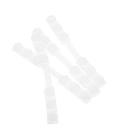 CLISPEED Storage Hook 10 Pcs Mask Hook Earrings Protective Rope Silica Gel White Extension Face