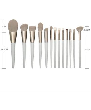 DFHBFG 13-Piece Conical Wooden Handle Makeup Brush Set - Foundation Eye Shadow & Eyebrow Brushes for Flawless Makeup Application - International Shipping Available - Buy Online on GoSupps.com