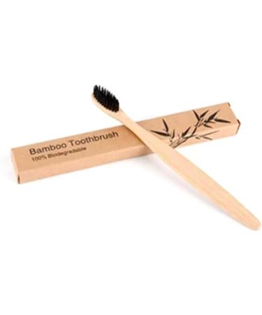 3x Organic Bamboo Toothbrush Set + 1 Activated Charcoal Powder - Natural Tooth Whitening & Care - Buy Online on GoSupps.com