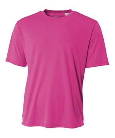 A4 Men's Moisture Wicking Cooling Performance T-Shirt Fuchsia 3X-Large