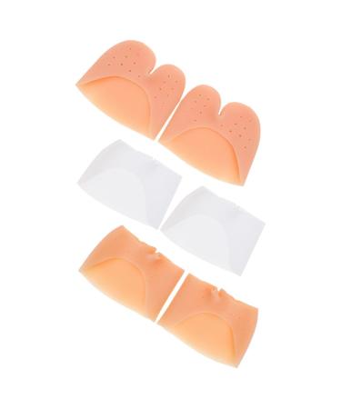 NOLITOY 3 Pairs Toe Sleeve High Heel Protectors Sneaker Protector Silicone Heel Protector Pointed Silicone Protectors Toe Topper Socks Tiptoe Cover Crease for Sneakers Plug Foot