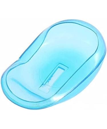 Clear Silicone Ear Cover Hair Color Shield - Blue | Ear Manhole Shield for Hair Dyes, Shower, Bathing - Buy Online on GoSupps.com