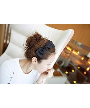 Buy Miya High-Quality Black Satin Bow Hairband for Girls | Stylish Hair Accessory - International Shipping - Buy Online on GoSupps.com