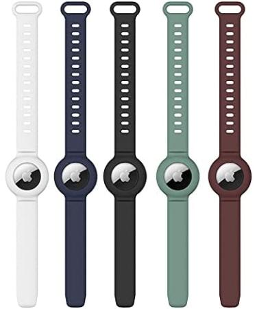 Kids / Adults (2 Pack) Anti-Lost Bracelet for AirTag - iZi Way Soft Silicone Wristband Watch Band Cover - Black - Buy Online on GoSupps.com