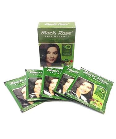 Black Rose Kali Mehandi 30 Sachets (10g Each) + Free Hair Dye Brush | Premium Quality Henna for International Shipping - Buy Online on GoSupps.com