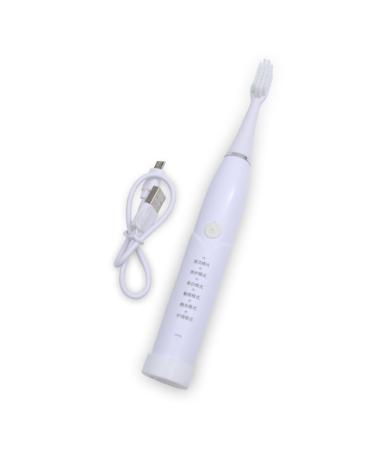 Travel Toothbrushes 6 Soft Toothbrush Kids Electric Dentist Brush Vibration Kids Tooth Brush Tooth Brush for Kids Adjust Battery White Child Kids Toothbrushes 1 Count (Pack of 1) White