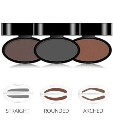 Deluxe browpro stamp set Eyebrow Powder Waterproof Eyebrow Stamp Powder Seal Perfect Nature Eye Brow Powder Tinting Coloring Kit Delicate Shape Waterproof Eye Brow Stamp Powder (MEDIUM BROWN ROUNDED) - Buy Online on GoSupps.com