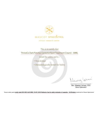 Thrive.Co Dark Patches Corrector Cream | Depigmenting Formula with Retinal Niacinamide & Lactic Acid | Effective Dark Spot Removal for Neck Underarms Thighs Knuckles Elbows & Knees 100ml - Buy Online on GoSupps.com