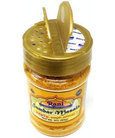 Rani Sambar Masala 3oz PET Jar - All Natural Vegan Lentil Soup Spice Blend - 2.99 Ounce (Pack of 1) - Buy Online on GoSupps.com