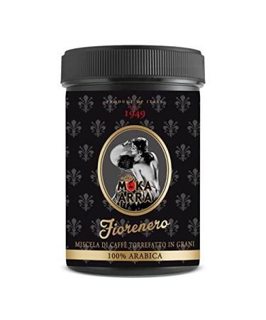 Fiorenero Moka Arra Blend Coffee jar of 250 grams of grains