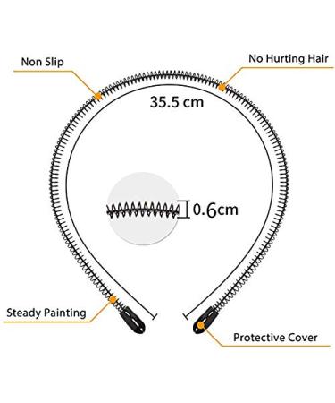 6 Pieces Men's Black Wavy Metal Hoop Hairbands - Stylish Headband Accessories for All Occasions - Buy Online on GoSupps.com