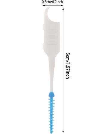 200 Pieces Soft Silicone Toothbrush Sticks - Double-Sided Toothpick Accessories in Blue - Ideal for Dental Care - Buy Online on GoSupps.com