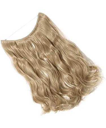 Silk-Co Adjustable Rubber Band Hair Extensions - 50cm Ash Blond Synthetic Invisible Cord Corrugated Extensions for Women - Buy Online on GoSupps.com