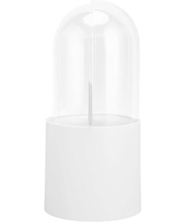 Verdant Touch Makeup Brush Holder with Pearls Clear Lid Waterproof Dustproof Side Opening Bathroom Storage Bin White - Buy Online on GoSupps.com