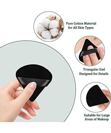 4-Piece Powder Puff Set | Triangle Makeup Sponges for Face & Body | Velour Setting Powder Puff for Loose Mineral Powder - Buy Online on GoSupps.com