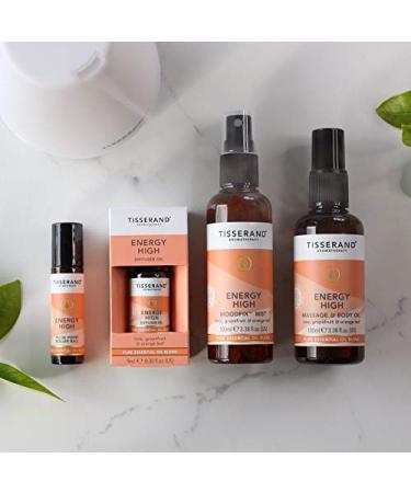 Shop Tisserand Energy High Massage & Body Oil 100ml - Revitalize & Energize | International Shipping Available - Buy Online on GoSupps.com