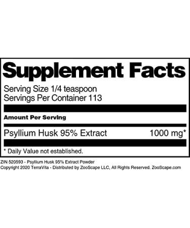 Psyllium Husk 95% Extract Powder (4 oz ZIN: 520593) - 3 Pack - Buy Online on GoSupps.com