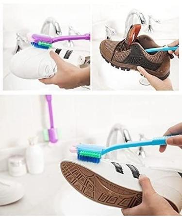 Home Shoes Brushes 1Pc Multipurpose Long Handle Shoes Cleaning Brush Household Items Soft Hair Shoes Brush Multi-Head Brush Household Cleaning Bathroom Tool Brush(Purple Color) - Buy Online on GoSupps.com