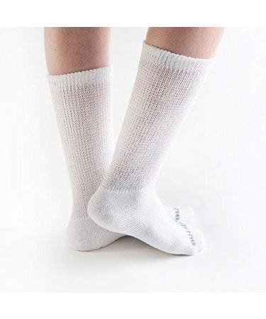 Doc Ortho Ultra Soft Loose Fit Diabetic Socks - 12 Pairs - Crew White - Men and Women X-Large - Buy Online on GoSupps.com