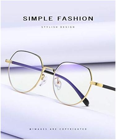 SERONI Blue Light Blocking Glasses for Men & Women | Anti-UV Round Metal Frame | 50mm for Computer & Reading - Buy Online on GoSupps.com