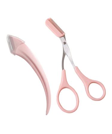 Eyebrow trimmer set professional precision eye brewing beauty tool with comb for men and women beginners eyebrows 2 pieces
