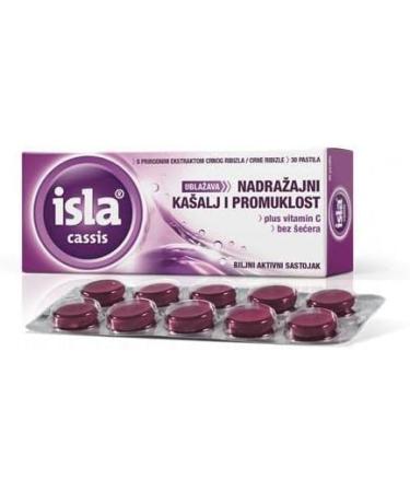 Isla 30x Lozenges/Drops - Assists against irritation in the mouth throat and pharynx - suitable for tickly throat Excessive strain on the vocal cords Dry air Restricted nasal respiration. (Cassis) - Buy Online on GoSupps.com