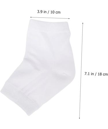 2 Pairs Heel Sleeves Protectors Gel Heel Sleeves Anti Cracked feet Men and Women White Sock - Buy Online on GoSupps.com