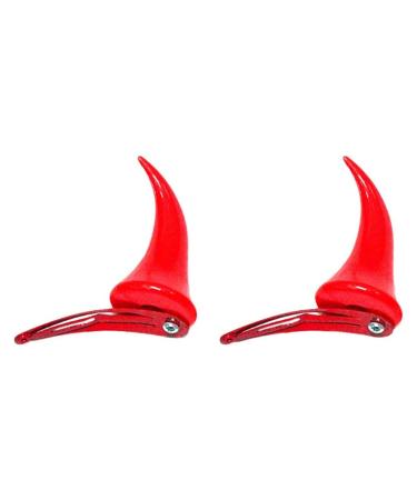 Halloween Hair Clips Costumes Decorations Red Devil Horns Hair Clip Barettes Pins Accessories for Women Halloween