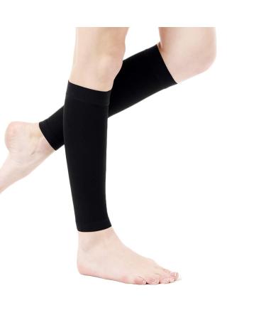 Aciyd elastic leg stuffing-comfortable and durable design compression cuff for light varicose veins compression socks men and women alleviate edema (23-32mhg) black-xxl