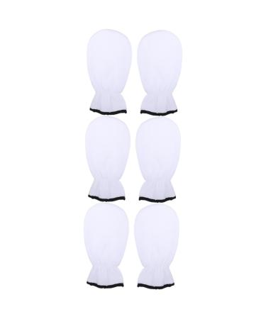 Ipetboom 3 Pairs Exfoliating Hand Mask White Spa Flannel Moisturizing Miss