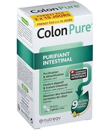 Nutreov Colon Pure Intestinal Purifying Capsules - Pack of 2 Boxes of 80 Capsules - Buy Online on GoSupps.com