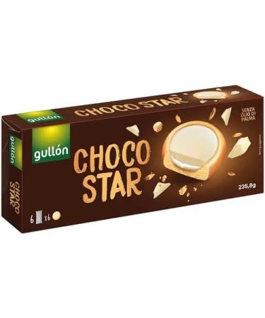 Gullon Choco Star Biscuits with Cream and White Chocolate Covered 4 x 236 g + Italian Gourmet Polpa 400 g - Buy Online on GoSupps.com