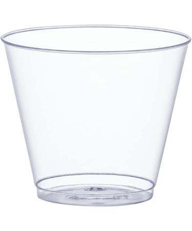 Comfy Package Clear Hard Plastic Cups / Tumblers 9 oz. Squat - 100 Count Small Disposable Party Cocktail Glasses 9 oz. - Clear 100 - Buy Online on GoSupps.com