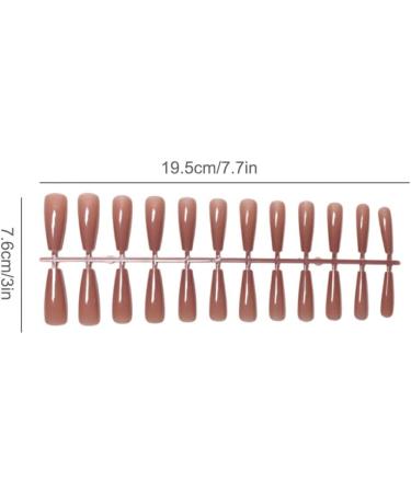 kawehiop 24 Pieces Extra Long Press on Nails Artificial DIY Solid French Graceful Colour-fast Nail for Manicure Salons Art - Buy Online on GoSupps.com