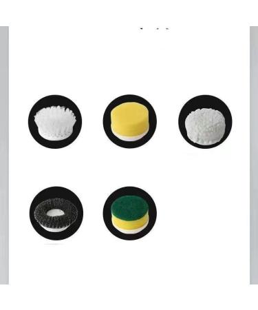 Household Electric Cleaning Brush Handheld Wireless Multi-Function Electric Small Brush Kitchen and Bathroom Pot Cleaning Tool 9-Piece Set Brush Head 5 pack