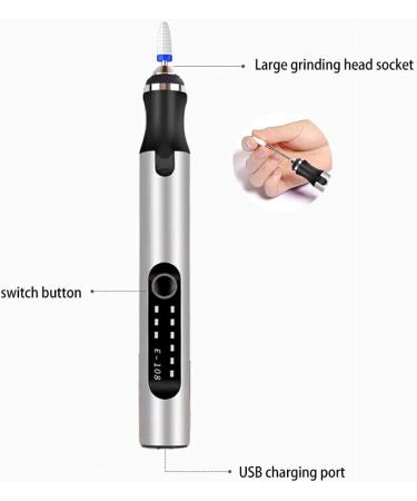 kawehiop Electric Nail Drill Professional Metal Wireless Manicure Pedicure Multi-functional Drilling Rotary Tool Wood Hardware Grinding - Buy Online on GoSupps.com
