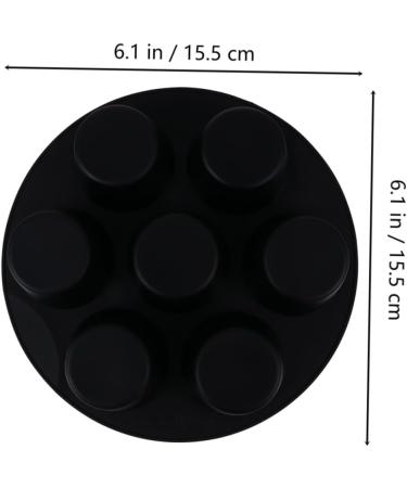 MAGICLULU Silicone Muffin Cake Cups 4 Pcs Silicone Cake Cup Liner Donut Silica Gel Silicone Muffin Cake Cup 15.5X15.5X4CMx2pcs Blackx2pcs - Buy Online on GoSupps.com
