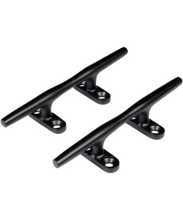 MIZUGIWA 4 Inch Boat Cleat Marine 316 Stainless Steel Open Base Deck Cleat Black - Set of 2 - Buy Online on GoSupps.com