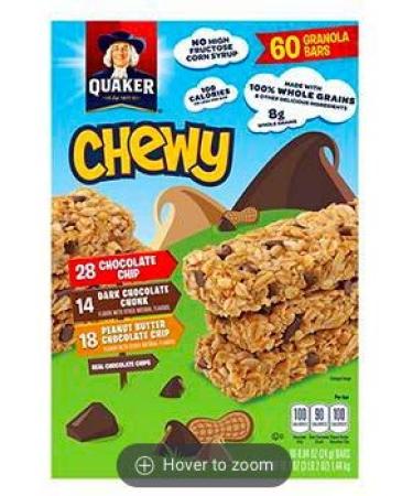 Quaker Chewy Granola Bars Variety Pack, 60 ct. 60 Count (Pack of 1) - Buy Online on GoSupps.com