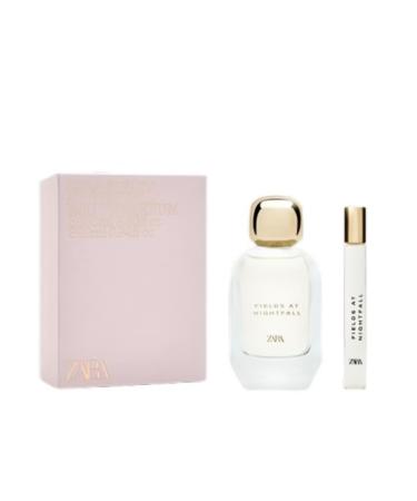 Zara Fields at Nightfall Christmas Edition Eau de Parfum Gift Set 100ml (3.4 fl oz) + 10ml (0.34 fl oz) | Praline Jasmine & Sandalwood Notes