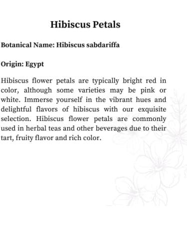 Hibiscus Flower Petals (1 LB) - Buy Online on GoSupps.com