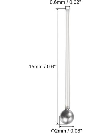 100pcs 15mm Silver Plated Ball Head Pins - 22 Gauge Brass Round Head Pins for DIY Jewelry Making - Buy Online on GoSupps.com