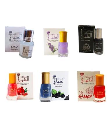 Tahara Musk Collection for Women Tahara Saudi Musk Oil 6 x 5 ml 1.01 fl oz Tahara Perfume (Pomegranate Pure White Black Lavender Raspberry Sabaya) is an alcohol-free body oil.