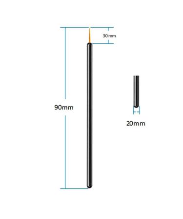 AKOAK 100 Pcs Disposable Eyeliner Brush - Black Handle Fine Applicator for Liquid Eyeliner & Lash Extensions - Buy Online on GoSupps.com