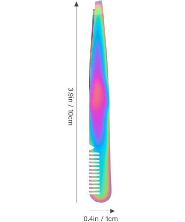 Beaupretty Eyebrow Tweezers Slanted Eyebrow Tweezers with Comb Stainless Steel Slanted Tip Tweezers Precision Tweezers Set - Buy Online on GoSupps.com