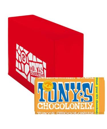 Tony's Chocolonely Tony's Chocolonely - Pure 51% Chocolate Cookie Lemon Caramel - 15x 180g