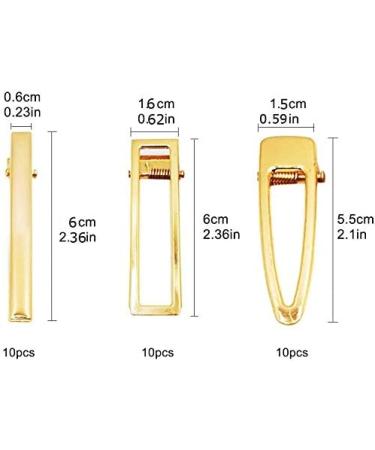 30 PC Flat Hair Barrette Blank Hair Clips DIY Hair Pin For Resin Molds - DIY Crafts Add Bows & Beads Jewelry Making Metal Alligator Clip for Hair Care Styling Tools Women Styling (GOLD CLIPS) - Buy Online on GoSupps.com