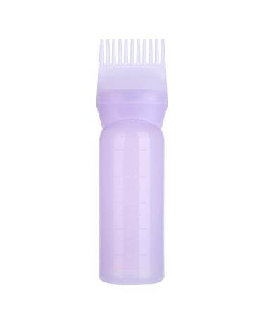 Root comb applicator bottle hair dye bottle for hair dye-flaked applicator brush with a gradual scale (3 colors of choice) (purple)